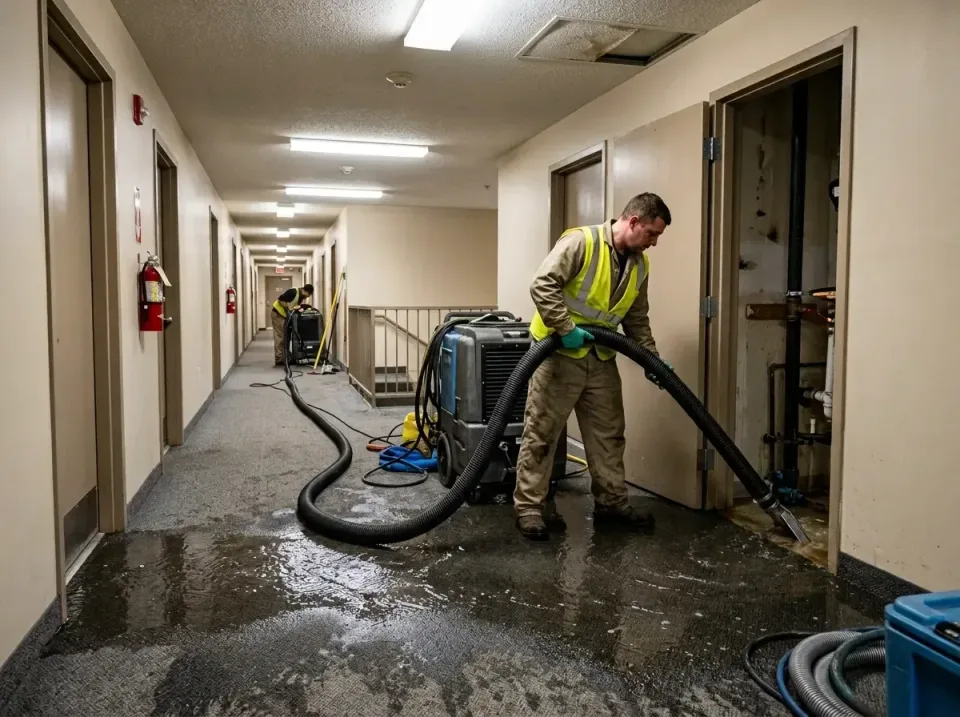 multi-unit-apartment-hallway-f-005 — frequently asked questions, Emergency Burst Pipe Water Extraction & Removal in Claiborn…